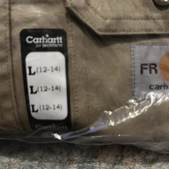 WOMEN'S FLAME RESISTANT twill long sleeve shirt Khaki - Picture 3 of 8